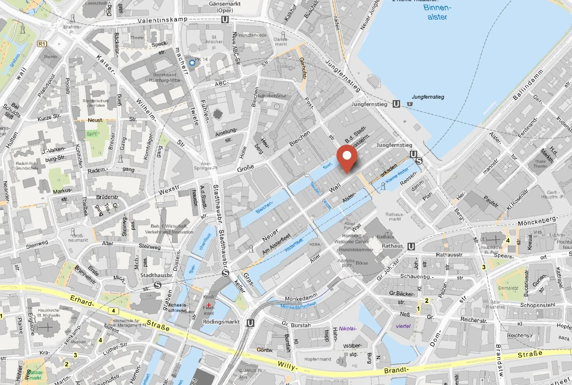 Karte: Neuer Wall 26–28, 20354 Hamburg